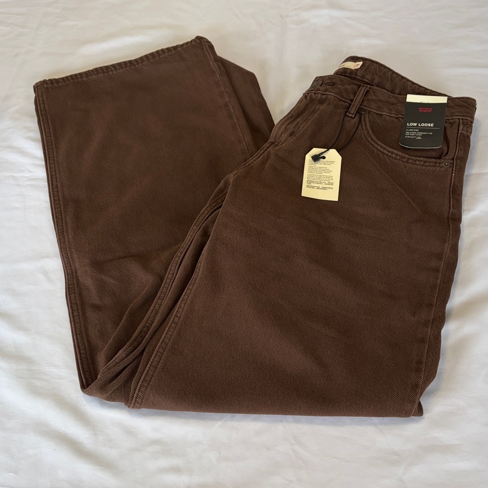 Levi's Low Loose Jeans in Braken Brown Size 29x30 NWT - Picture 4 of 12